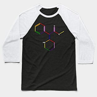 Ritalin Molecule Rainbow Chemistry Baseball T-Shirt